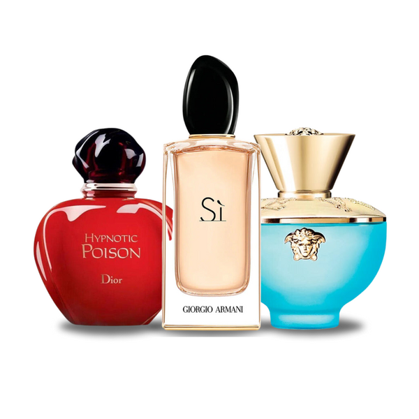Set 3 Profumi | Dior HYPNOTIC POISON, Giorgio Armani SÌ, Versace DYLAN TURQUOISE 100 ml